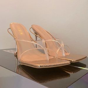 COPY - Rose gold square toe heels